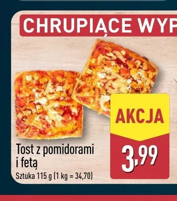 Tost z pomidorami i fetą promocja w Aldi