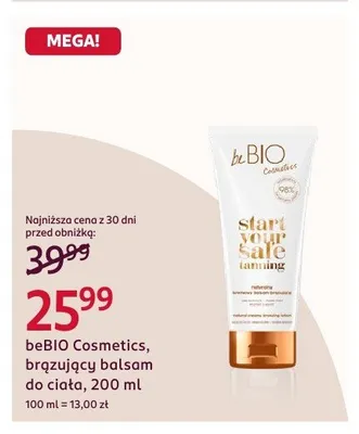 Brązujący balsam do ciała beBIO Cosmetics promocja w Rossmann