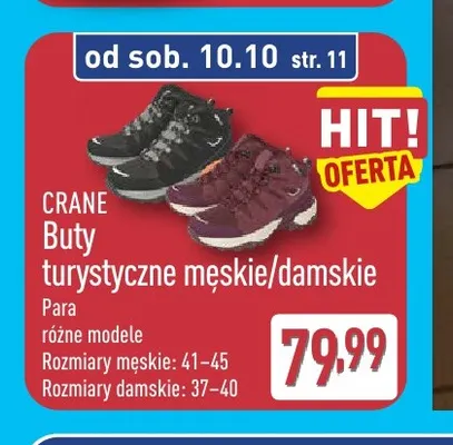 Buty turystyczne damskie Crane promocja w Aldi