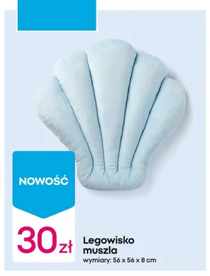 Legowisko muszla wymiary: 56x56x8 cm promocja w Pepco