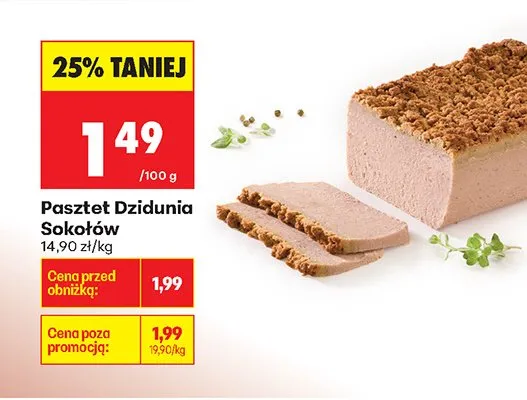 Pasztet Dzidunia Sokołów promocja w Biedronka