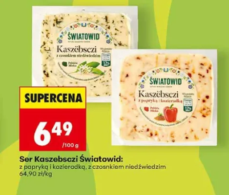 Ser Kaszebsczi Światowid z papryką i kozieradką promocja w Biedronka