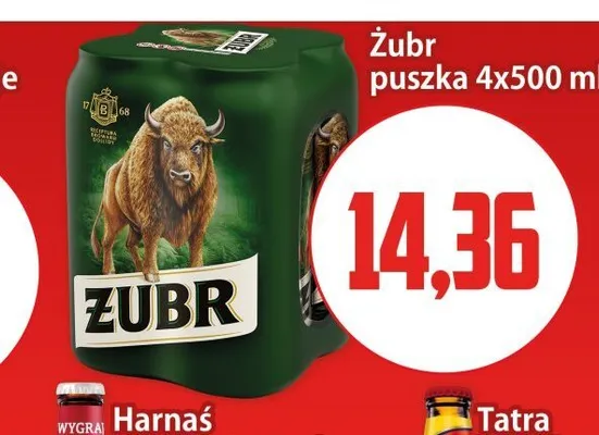Piwo Żubr 4-pak promocja w Kupiec