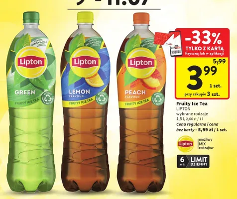 Herbata mrożona Lipton Lemon promocja w Intermarche