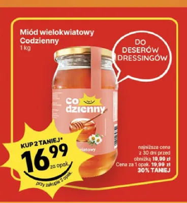 Miód wielokwiatowy Codzienny promocja w Delikatesy Centrum