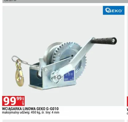Wciągarka linowa Geko G-G010 promocja w Merkury Market
