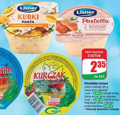 Mięso w galarecie 2 rodzaje promocja w Dino