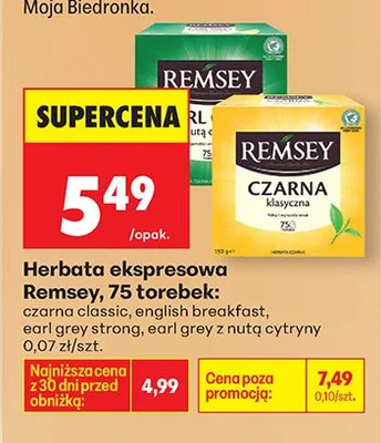 Herbata ekspresowa, różne rodzaje promocja w Biedronka