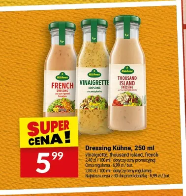 Dressing vinaigrette Kühne promocja w Twój Market