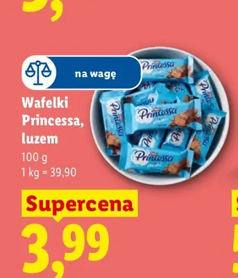 Wafelki Princessa luzem promocja w Lidl