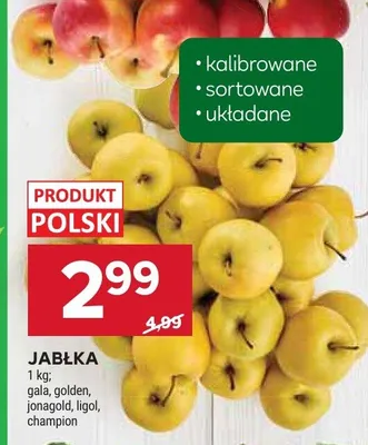 Jabłka kalibrowane, sortowane, układane promocja w Stokrotka