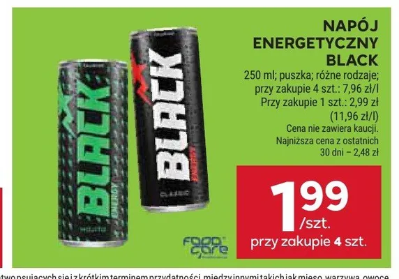 Napój energetyczny Black Classic promocja w Stokrotka