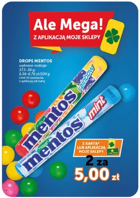 Dropsy Mentos Mint promocja w Groszek