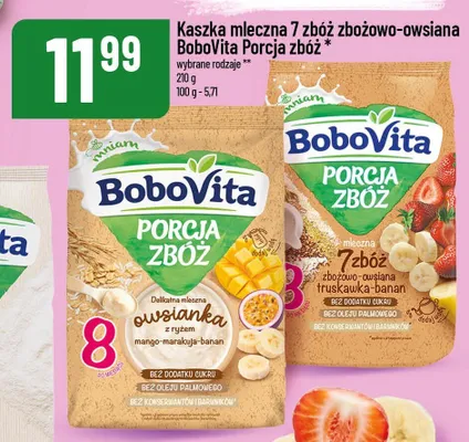 Kaszka mleczna 7 zbóż zbożowo-owsiana wybrane rodzaje BoboVita promocja w POLOmarket