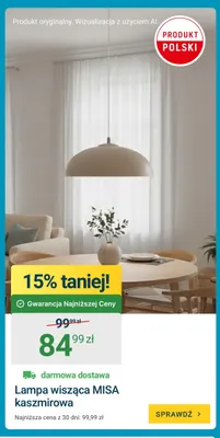 Lampa wisząca Misa kaszmirowa promocja w ERLI