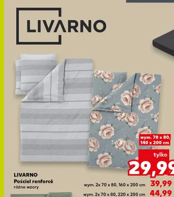 Pościel renforcé Livarno 140x200 cm promocja w Kaufland