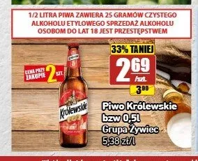 Piwo Królewskie Jasne Pełne promocja w API Market