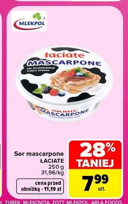 Ser mascarpone Łaciate promocja w Carrefour