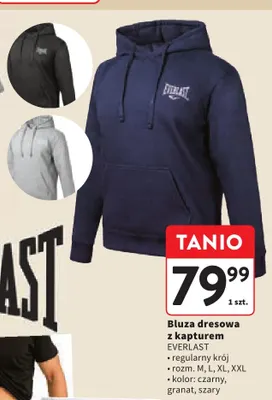 Bluza dresowa z kapturem Everlast promocja w Intermarche