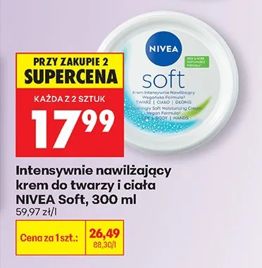 Krem intensywnie nawilżający do twarzy i ciała Soft promocja w Biedronka