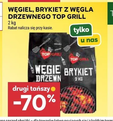 Brykiet z węgla drzewnego Top Grill promocja w Stokrotka
