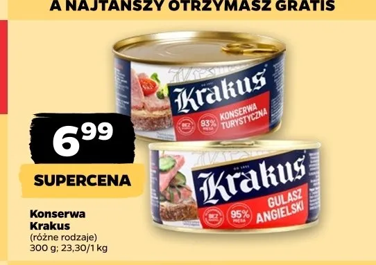 Gulasz angielski Krakus promocja w Netto