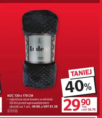 Koc 130x170 cm promocja w Selgros