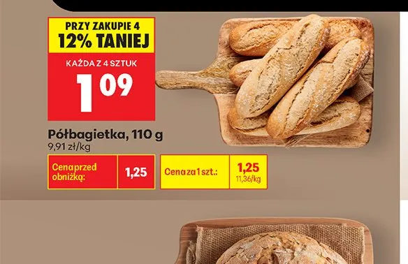 Półbagietka promocja w Biedronka