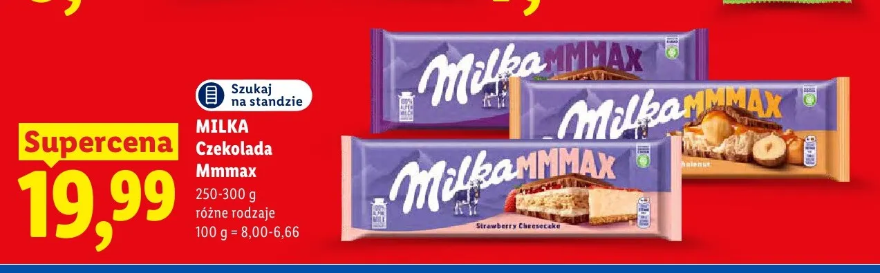 Czekolada Mmmax Hazelnut Milka promocja w Lidl