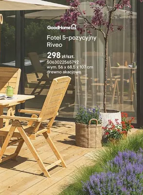 Fotel 5-pozycyjny Riveo promocja w Castorama