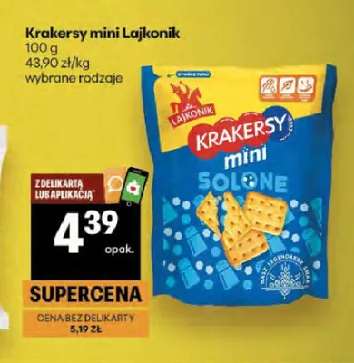 Krakersy mini Lajkonik solone promocja w Delikatesy Centrum