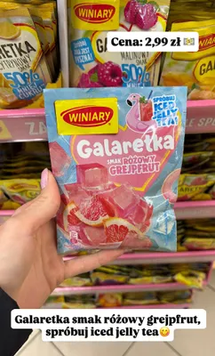 Galaretka Winiary smak różowy grejpfrut promocja w Dino