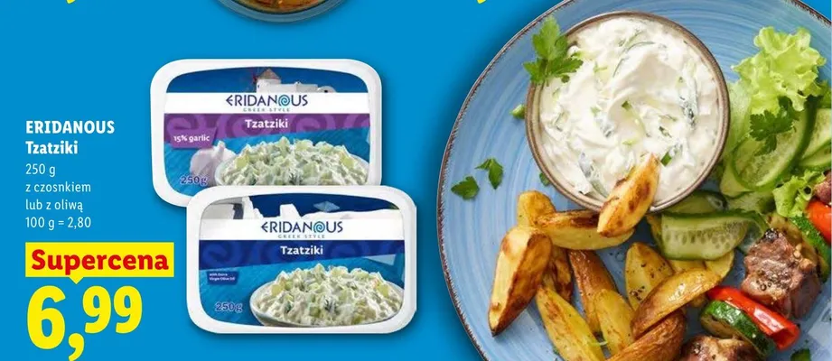 Tzatziki Eridanous z czosnkiem promocja w Lidl