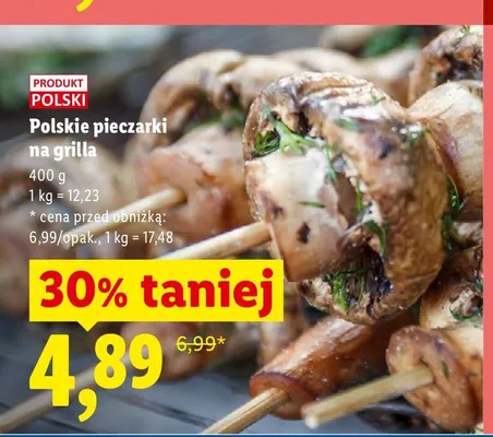 Pieczarki na grilla polskie promocja w Lidl