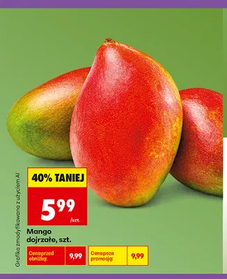 Mango dojrzałe promocja w Biedronka