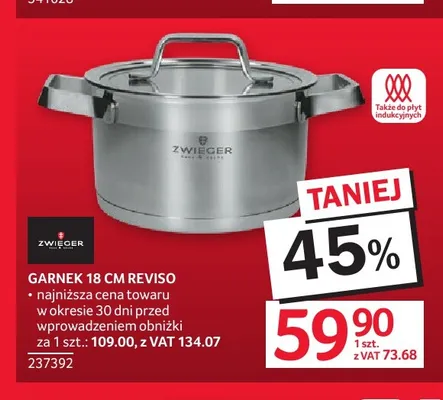 Garnek Zwieger Reviso 18 cm promocja w Selgros