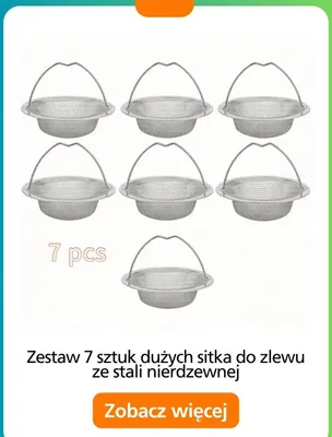Sitka do zlewu ze stali nierdzewnej duże 7-pak promocja w Temu