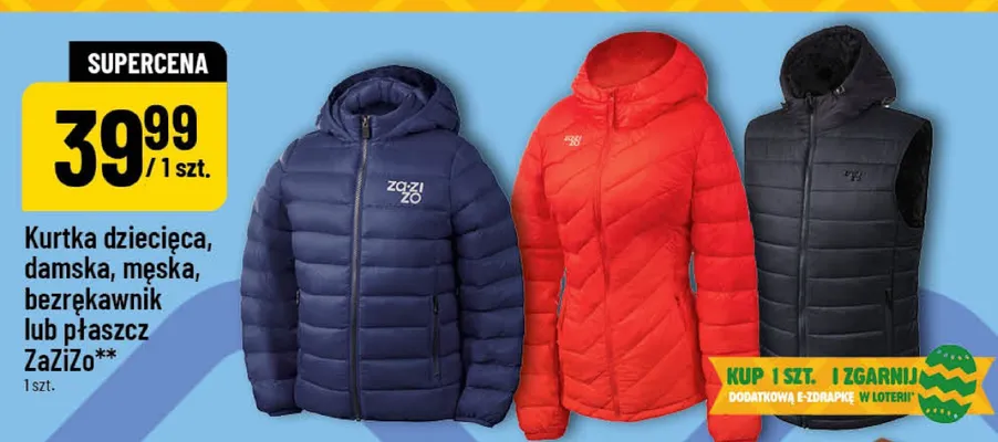 Kurtka dziecięca, damska, męska, bezrękawnik lub płaszcz promocja w POLOmarket