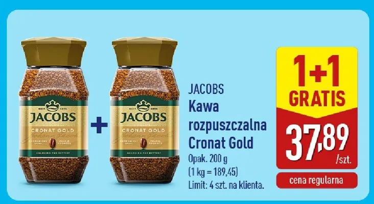 Kawa rozpuszczalna Cronat Gold promocja w Aldi