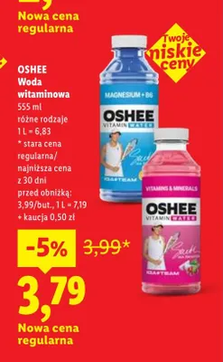 Woda witaminowa Oshee promocja w Lidl
