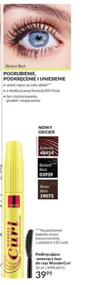 Podkręcająco-unoszący tusz do rzęs WonderCurl AVON Blackest Black promocja w AVON
