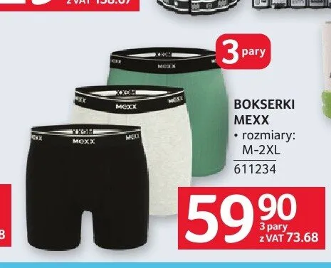 Bokserki Mexx 3-pak promocja w Selgros