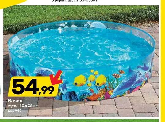 Basen wym. 183x38cm poj. 946l promocja w Bricomarche