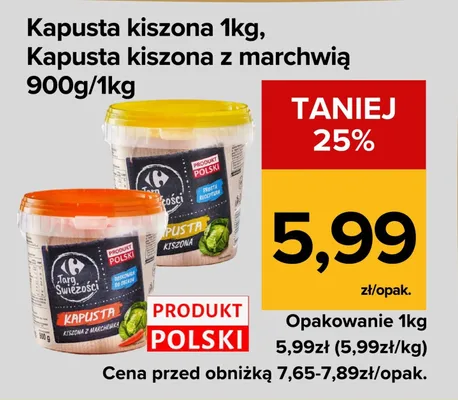 Kapusta kiszona promocja w Supeco