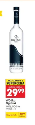 Wódka Ogiński 40% promocja w Biedronka