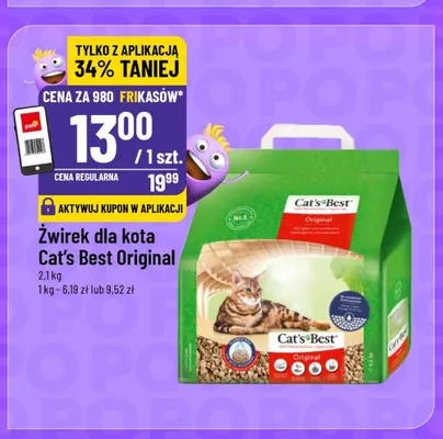 Żwirek dla kota Cat's Best Original promocja w POLOmarket