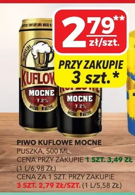 Piwo kuflowe mocne puszka promocja w Top Market