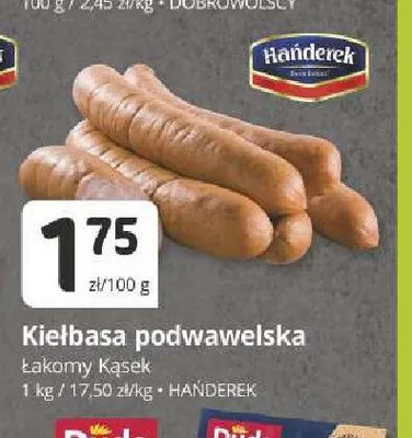 Kiełbasa podwawelska Łakomy Kąsek Hańderek promocja w Marketvita