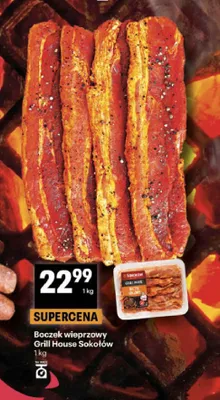 Boczek wieprzowy Grill House Sokołów promocja w Delikatesy Centrum