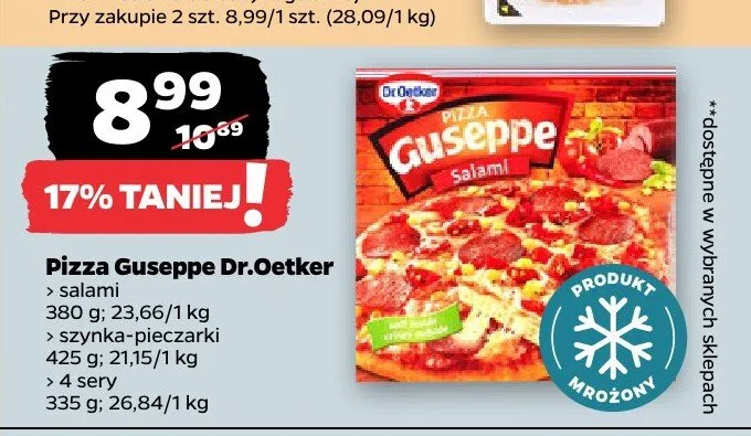 Pizza Guseppe 4 sery Dr.Oetker promocja w Netto
